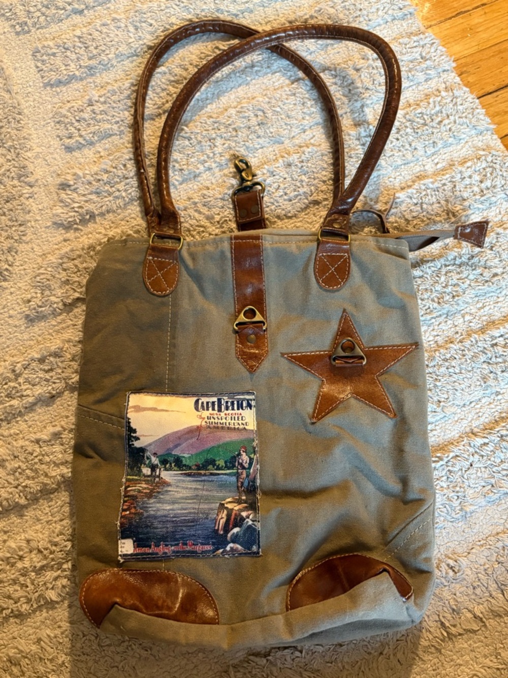 Up-cycled Military Canvas Tote